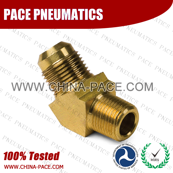 Barstock 45°Male Elbow SAE 45°Flare Fittings, Brass Pipe Fittings, Brass Air Fittings, Brass SAE 45 Degree Flare Fittings